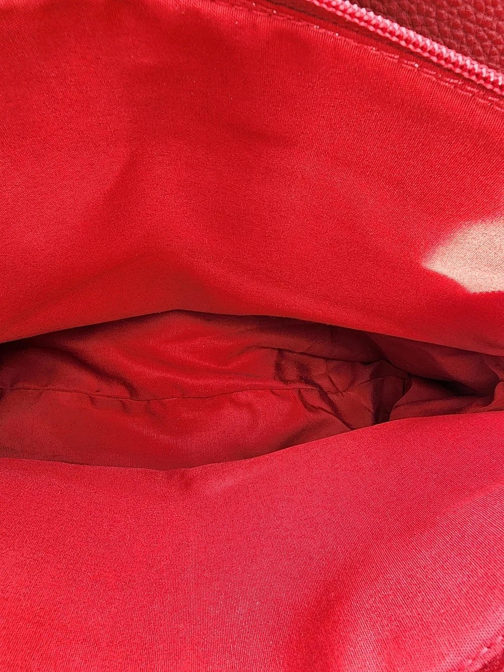 NWOT Vintage Liz Claiborne Park Slope Satchel Bag - Grey Monogram & Red Trim